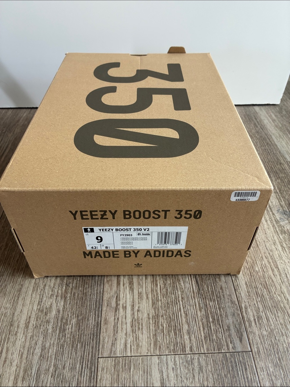 adidas Yeezy Boost 350 Box - Kraft Brown with Black Print